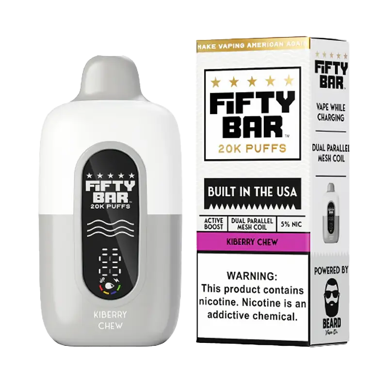 Fifty Bar V2 20K Disposable – Kiberry Chew