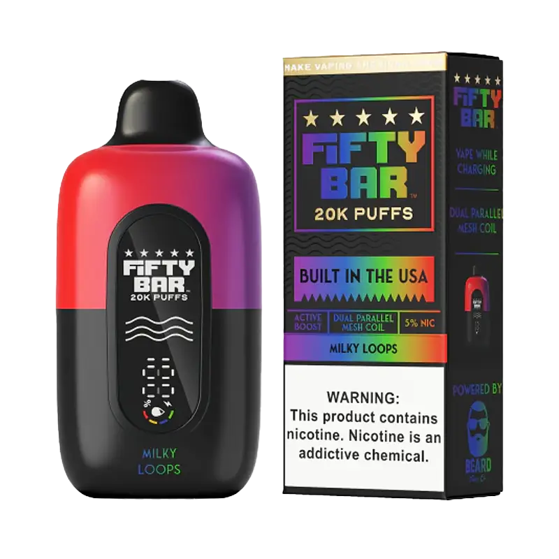 Fifty Bar V2 20K Disposable – Milky Loops
