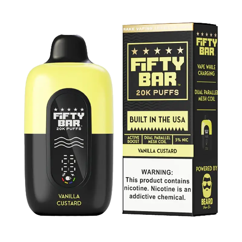 Fifty Bar V2 20K Disposable – Vanilla Bean Tobacco